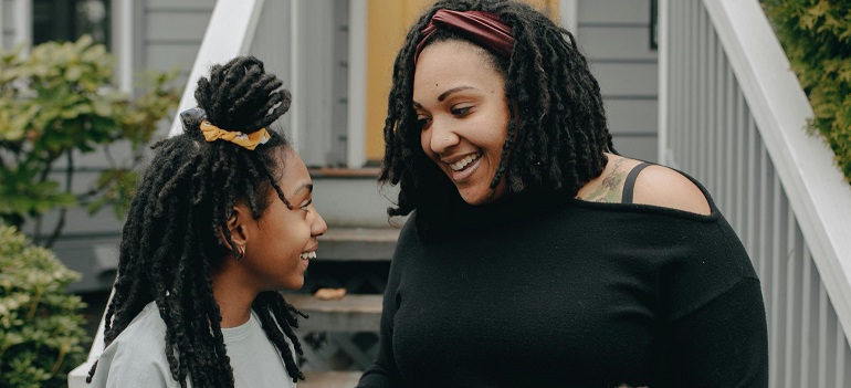 a mother talking to her daughter about family move from Litchfield to Granby